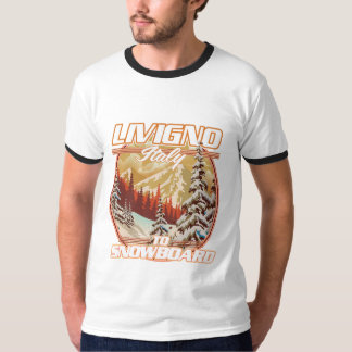 Livigno italy Snowboarding logo T-Shirt