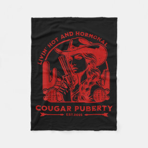 Livin Hot And Menopause  Fleece Blanket