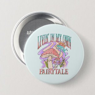 Livin’ In My Own Fairytale – Frog & Mushroom 7.5 Cm Round Badge