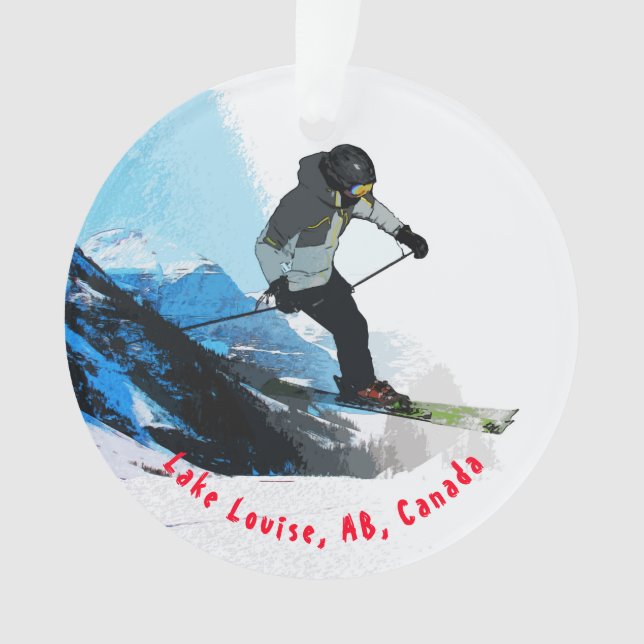 Livin' It! - Downhill Skier Ornament (Front)