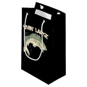 Livin large largemouth bass fishing small gift bag