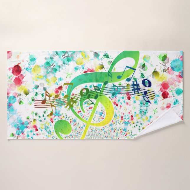 Livin Life Lovin Music!! Novelty Bath Towel Set (Bath Towel)