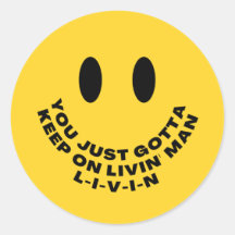 Livin' Retro Happy Face Sticker Sheet