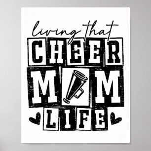 Livin' That Cheer Mum Life Cheerleading Game Day M Poster