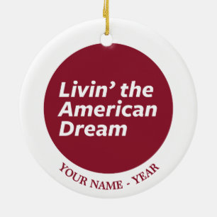 Livin' the American Dream 2 Ceramic Tree Decoration