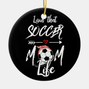 Livin' The Soccer Mum Life Ceramic Tree Decoration