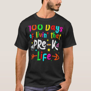 Living 100 Days Of School Pre-k Life Teachers Boys T-Shirt
