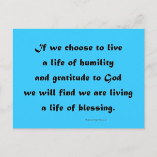 living a life of blessing postcard