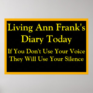 Living Ann Frank's Diary Speak Up Poster