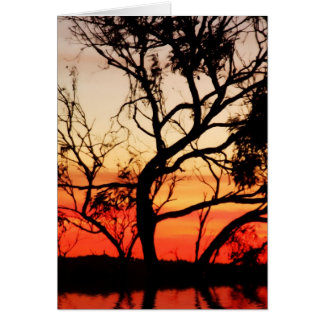 Living Art : Sunset Nature Silhouette Card