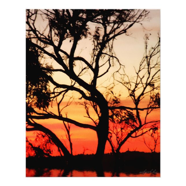 Living Art Sunset Silhouette Photo (Front)