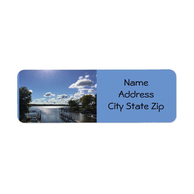 "LIVING AT THE LAKE" RETURN ADDRESS LABEL (Front)