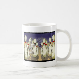 Living Bowling Pin Will Funny Gifts Tees Cards Etc Coffee Mug