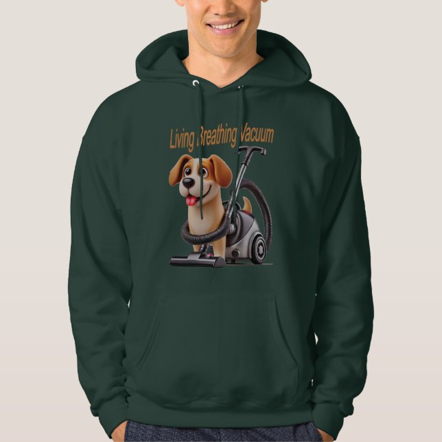Living Breathing Vacuum Dog Hoodie (Front)
