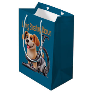 Living Breathing Vacuum Dog Medium Gift Bag