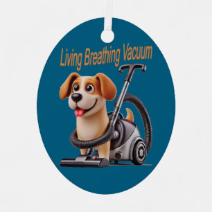 Living Breathing Vacuum Dog Metal Tree Decoration