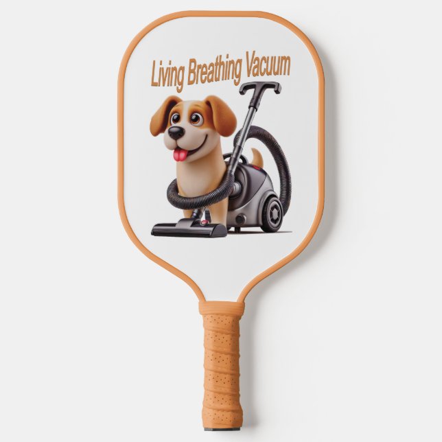 Living Breathing Vacuum Dog Pickleball Paddle (Front)