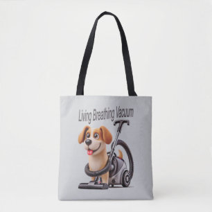 Living Breathing Vacuum Dog Tote Bag