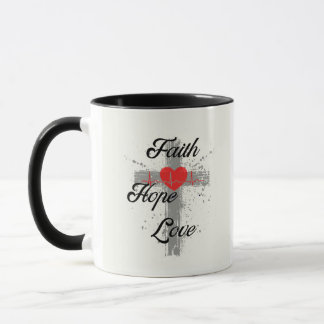 "Living by Faith, Loving with Heart" Mug