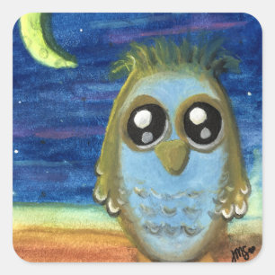 Living by the Light of the Moon Square Sticker