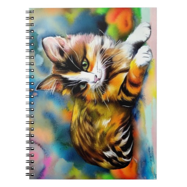 Living cat, watercolor - notebook (Front)