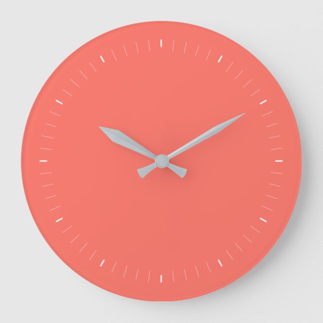 Living Coral 2019 pantone Large Clock (Front)