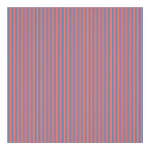 Living Coral And Pacific Blue Pınstripe Pattern Photo Print