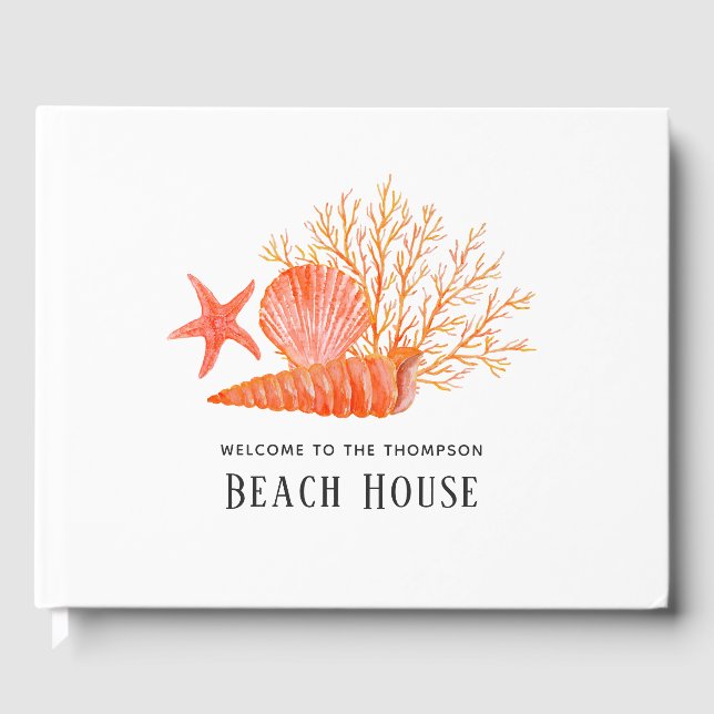 Living Coral Beach House Guest Book (Front)