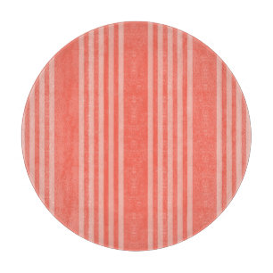 Living coral five stripes pattern cutting board