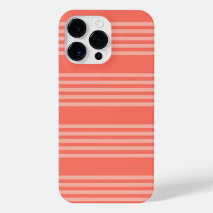 Living coral five stripes pattern iPhone 14 pro max case