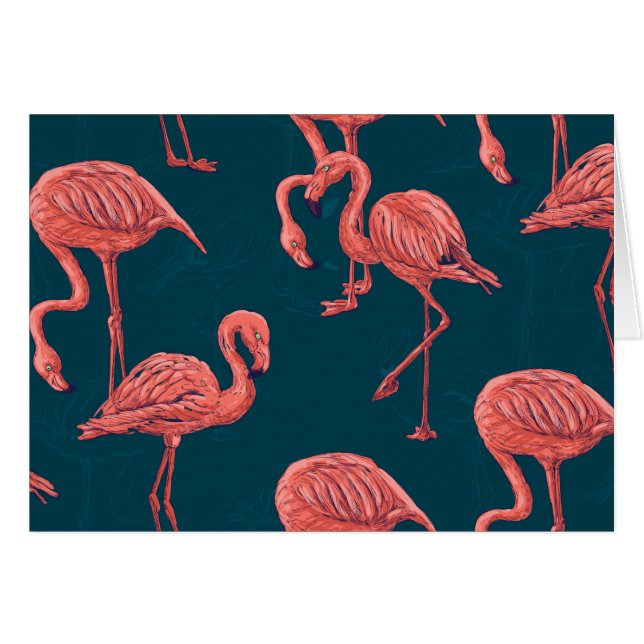 Living coral flamingo pattern (Front Horizontal)