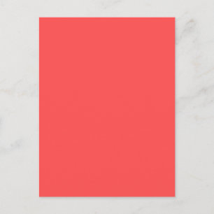 Living Coral Orange Personalised Salmon Pink Colou Postcard