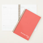 Living Coral - Pantone Colour Minimalist with Name Planner<br><div class="desc">Living Coral - Pantone Colour Minimalist with Name Planner</div>