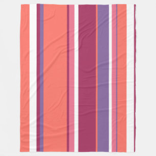 Living coral, red and violet fleece blanket