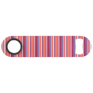 Living coral, red and violet stripes