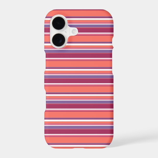 Living coral, red and violet stripes (Back)