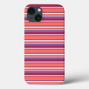 Living coral, red and violet stripes Case-Mate iPh iPhone 13 Case