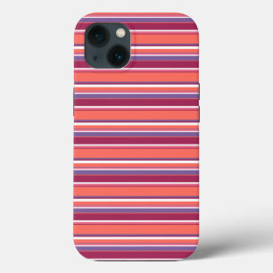Living coral, red and violet stripes Case-Mate iPh iPhone 13 Case