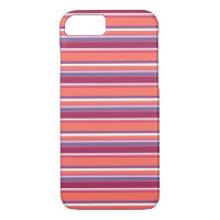 Living coral, red and violet stripes