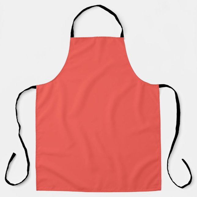 Living Coral Solid Colour  Apron (Front)