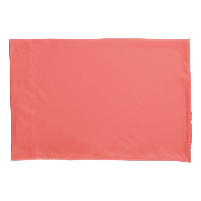Living Coral Solid Colour  Pillowcase (Front)