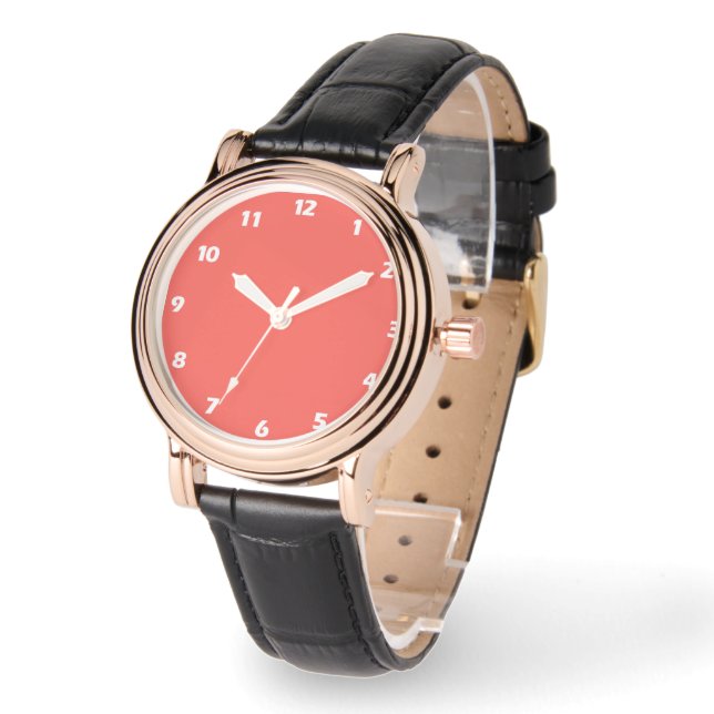 Living Coral Solid Colour  Watch (Angle)