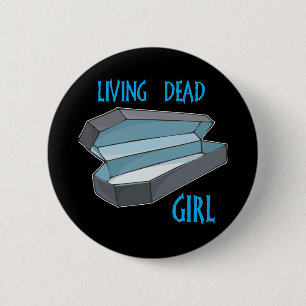 Living Dead Girl Coffin 6 Cm Round Badge