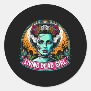 Living Dead Girl Goth Bride Halloween Horror Fan G Classic Round Sticker