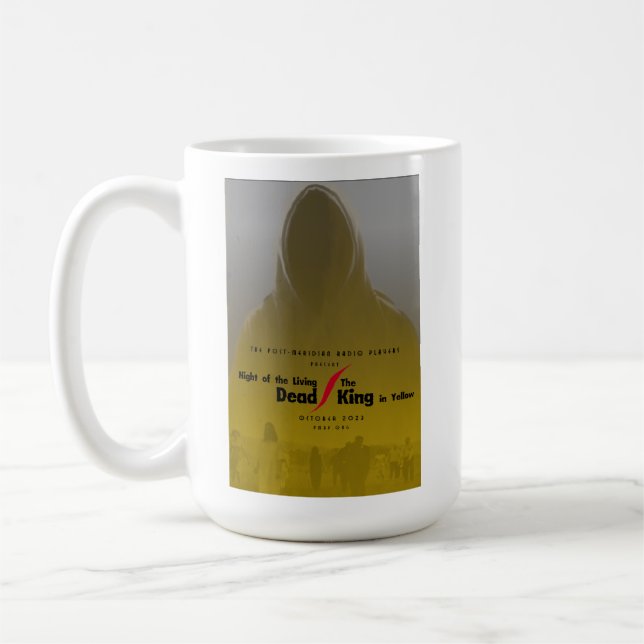Living Dead/King in Yellow hooded figure 15oz mug (Left)