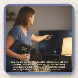 Living faithfully is enough coaster