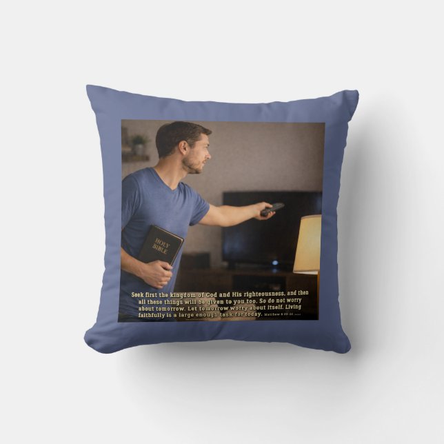 Living faithfully is enough cushion (Front)