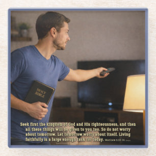 Living faithfully is enough glass coaster
