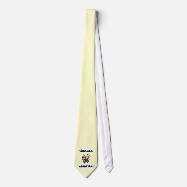Living for summer vacation teacher tie (Front)
