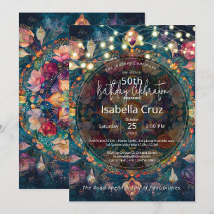 Living Garden Floral Mandala Design Invitation